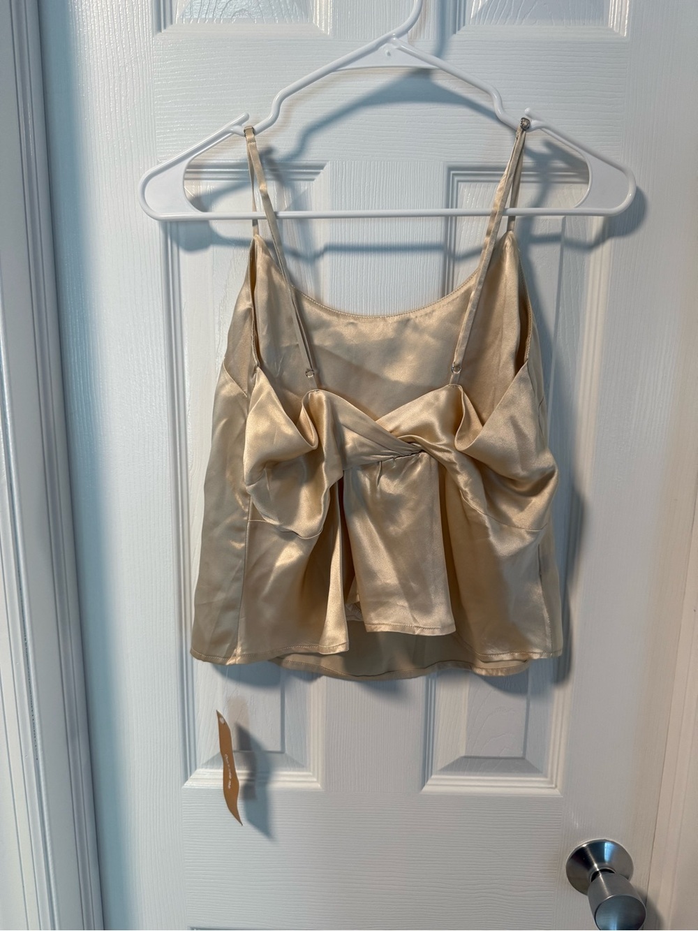 Reformation Champagne Silk Tank